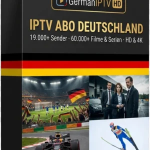 GermanIPTV HD IPTV Abo Paket – 19.000 Sender und 60.000 Filme & Serien in HD & 4K