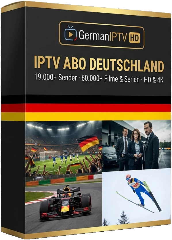 GermanIPTV HD IPTV Abo Paket – 19.000 Sender und 60.000 Filme & Serien in HD & 4K