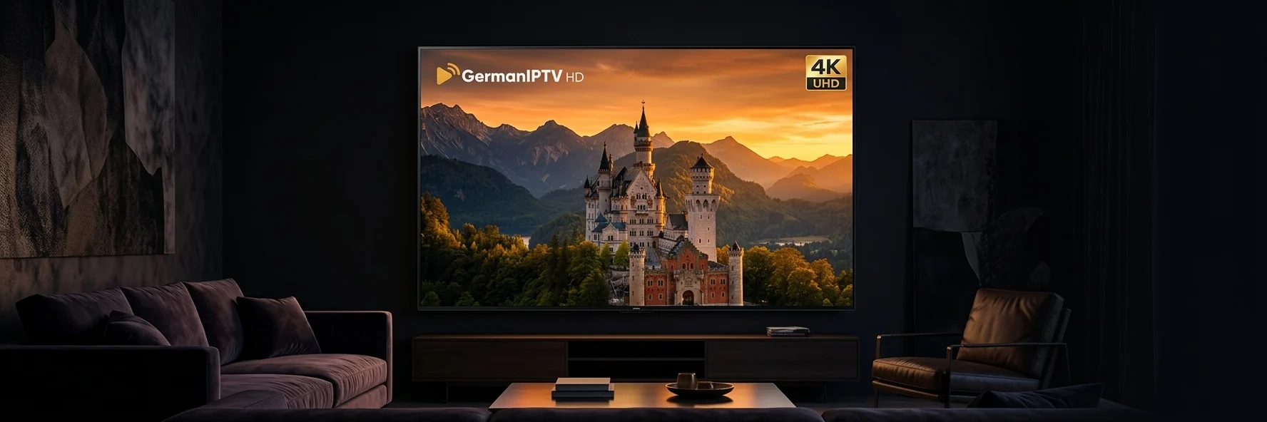 IPTV in 4K UHD – GermanIPTV HD auf dem Smart TV mit Schloss Neuschwanstein
