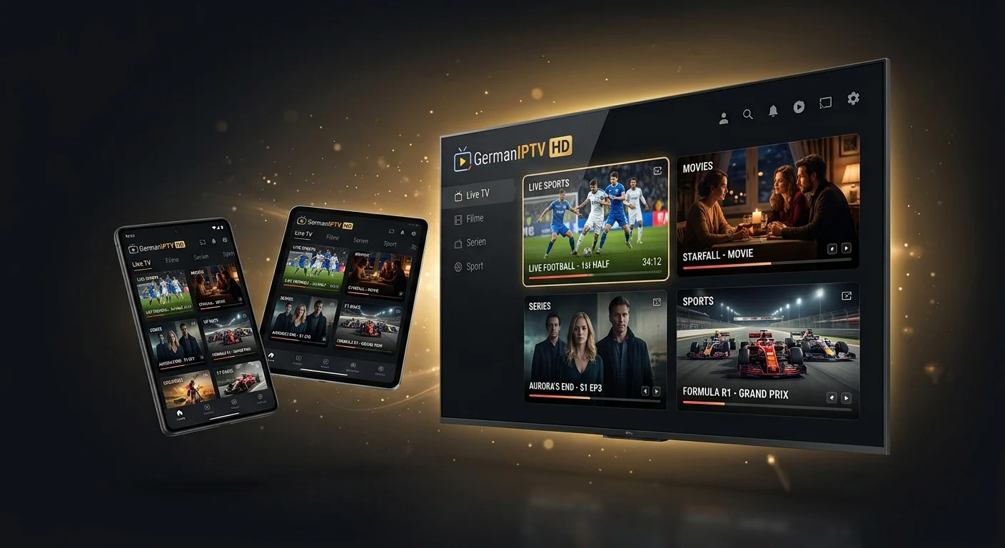 IPTV Abo Deutschland – GermanIPTV HD auf Smart TV, Handy und Tablet