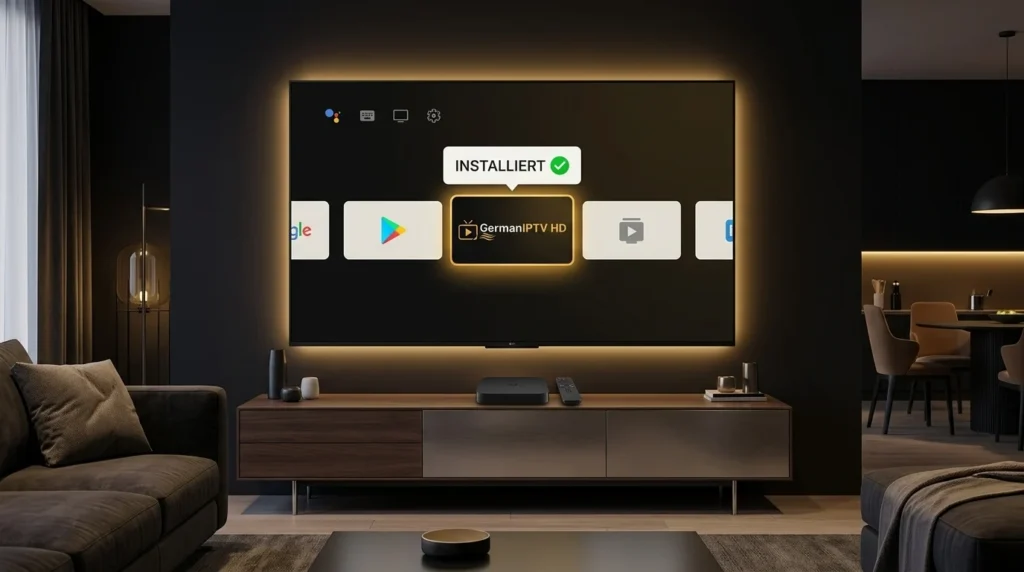 IPTV Android TV einrichten – GermanIPTV HD App auf Android TV installiert