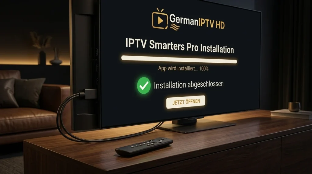IPTV Fire TV Stick installieren – Installation abgeschlossen mit GermanIPTV HD