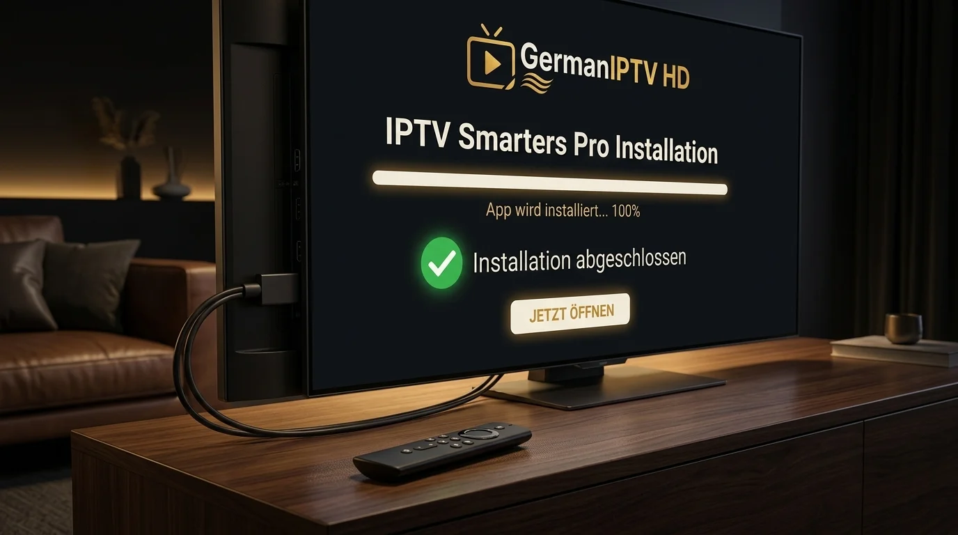 IPTV Fire TV Stick installieren – Installation abgeschlossen mit GermanIPTV HD