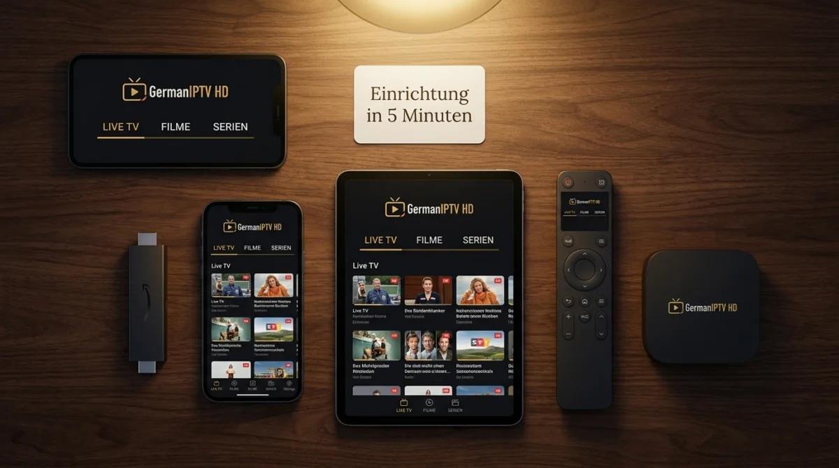 IPTV Geräte einrichten – GermanIPTV HD auf Streaming-Stick, Smartphone, Tablet und Receiver in 5 Minuten