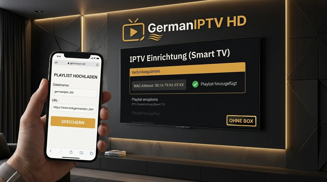 IPTV Samsung & LG Smart TV einrichten ohne Box – Playlist per MAC-Adresse hinzufügen