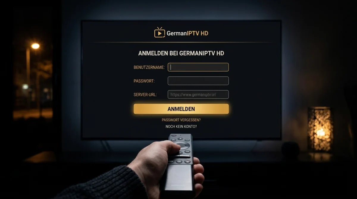 IPTV Smarters Pro einrichten – Anmeldung mit Benutzername, Passwort und Server-URL bei GermanIPTV HD