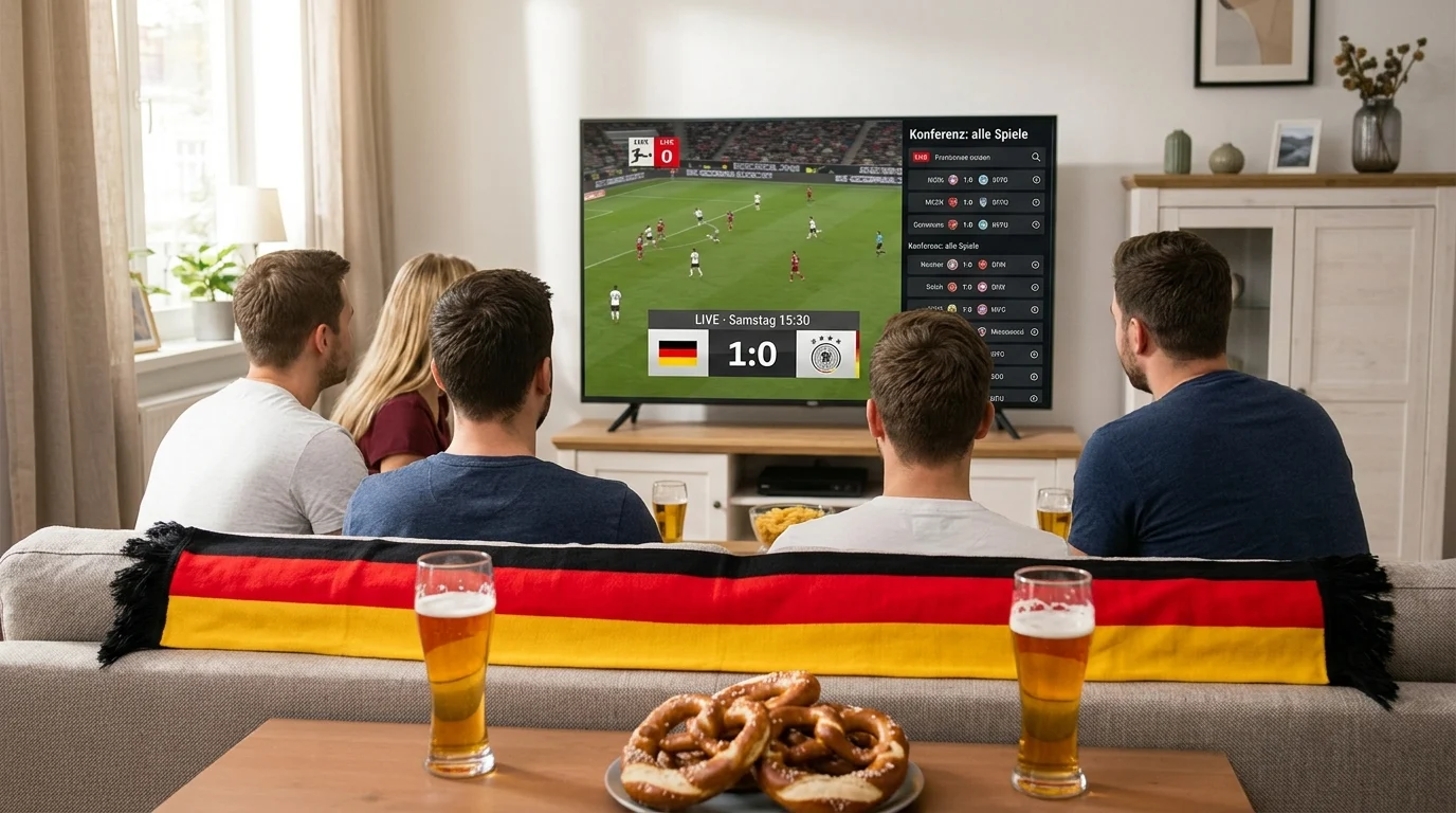 Sportkanäle im IPTV Abo – Fußball live mit Freunden schauen, Konferenz am Samstag mit GermanIPTV HD